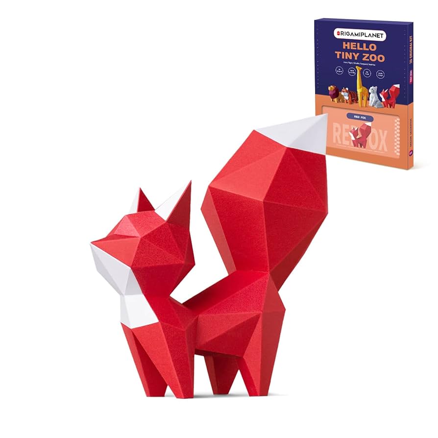 Amazon.co.jp: ORIGAMIPLANET Red Fox キツネ立体折り紙